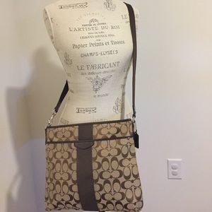Coach brown and tan crossbody.